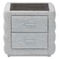 Baxton Studio Cadmus Modern Channel Tufted Fabric Nightstand - image 3