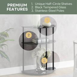 Convenience Concepts Designs2Go 3 Tier Half-Circle Hall Table