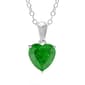 Sterling Silver Emerald Heart Pendant - image 1