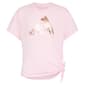 Girls (7-16) adidas® Short Sleeve Foil Emblem Side Tie Tee - image 3