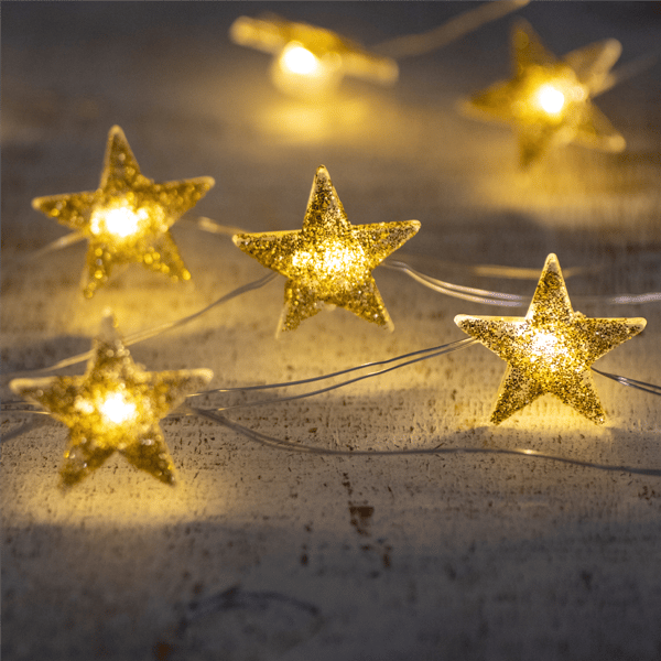 Northlight 5.25ft. Warm White LED Mini Star Christmas Light Set