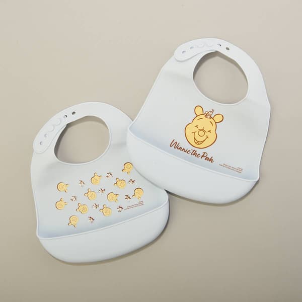 Baby Unisex 2pk. Pooh Silicone Bibs - image 
