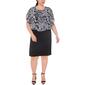 Plus Size NY Collection Floral Poncho Top Knit Dress - image 1