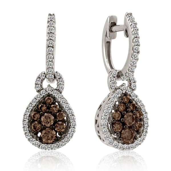 Le Vian(R) 14kt. White Gold 5/8ctw. Diamond Leverback Earrings - image 