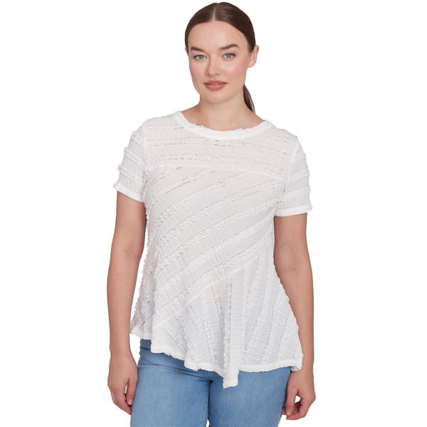 Womens Skyes the Limit Quiet Wave Ruffle Lace Top - image 