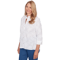 Petite Alfred Dunner Classics 3/4 Sleeve Floral Button Down - image 3