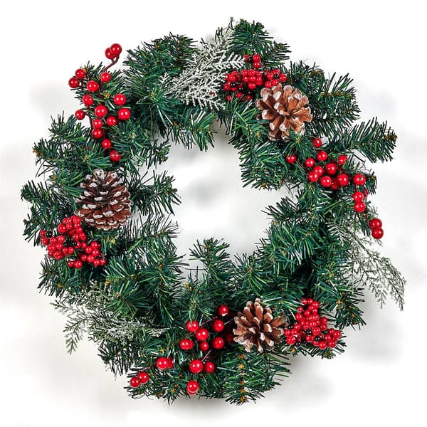 Pine Cones & Berries Cedar Wreath - image 