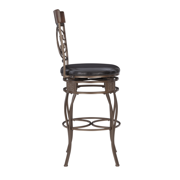 Linon Home Decor Bria Dark Bronze Big & Tall Barstool