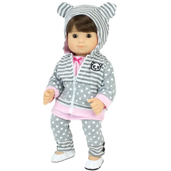 Sophia's® 3pc. Panda Hooded Sweatshirt &amp; Leggings Set