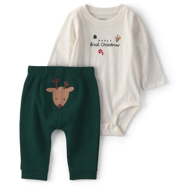 Baby Unisex (NB-18M) Carter''s(R) 2pc. Baby''s First Christmas Set