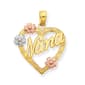 Gold Classics&#40;tm&#41; 14kt. Tri-Color Nana Heart Pendant - image 1