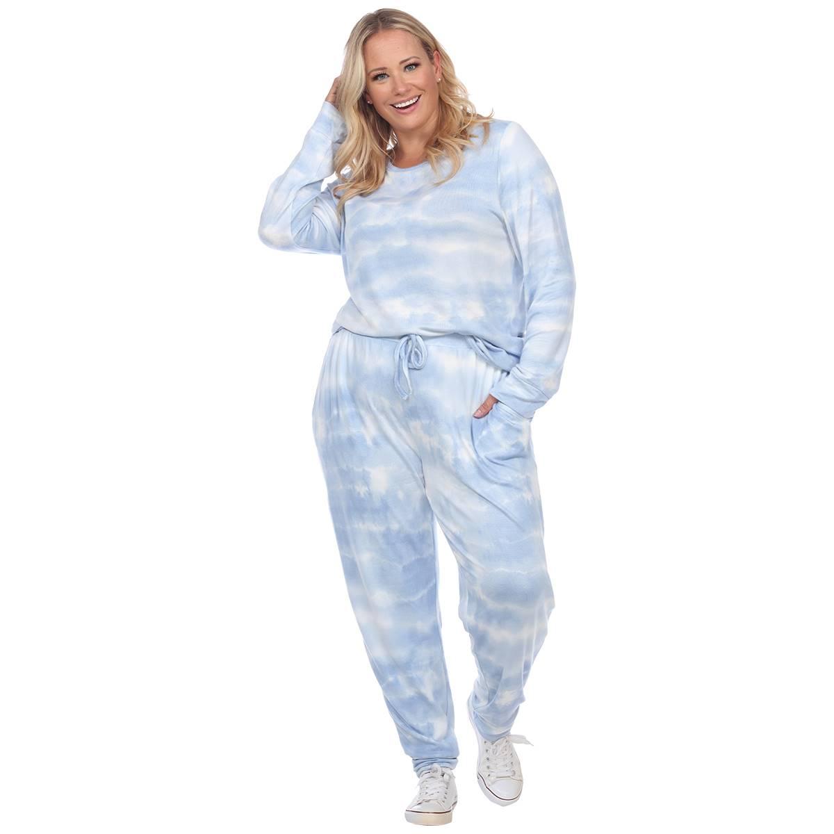Plus Size White Mark 2pc. Tie Dye Lounge Set