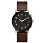 Mens Brushed Gold-Tone Case Analog Watch - 50649G-07-G16 - image 1