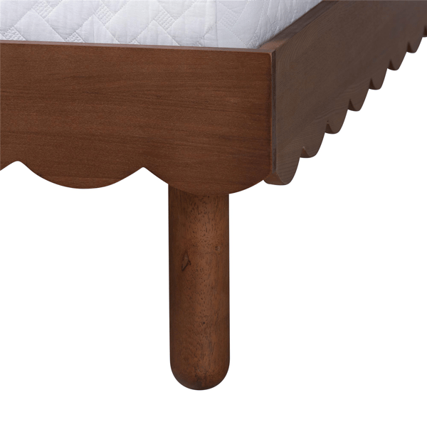 Baxton Studio Orianthe Scalloped Bed Frame