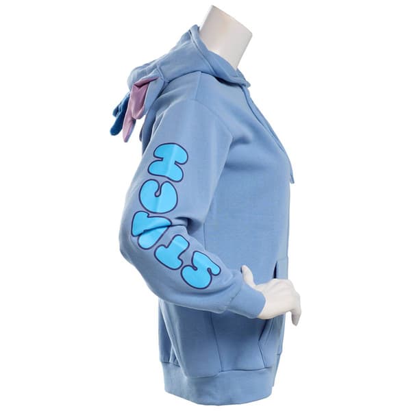 Juniors C-Life Stitch Embroidered Ear Hood Zip Hoodie