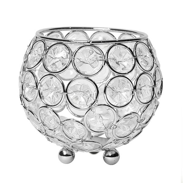 Elegant Designs&#40;tm&#41; Elipse Crystal 3.75in. Circular Decorative Vase - image 
