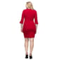Womens 24/7 Comfort Apparel Keyhole 3/4 Sleeve Mini Dress - image 2