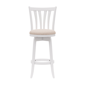 HH2 Home Savana White Wood Swivel Bar Height Stool - image 3