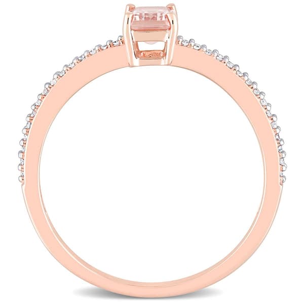 Gemstone Classics&#8482; 10kt. Rose Gold Morganite Promise Ring