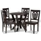 Baxton Studio Valda Walnut Brown Finished Wood 5pc. Dining Set - image 9