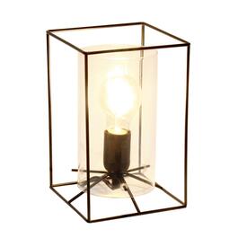 Lalia Home Studio Loft Small Table Lamp w/Cylinder Glass Shade