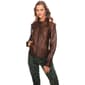 Plus Size Sebby Faux Leather Scuba Motorcycle Jacket - image 1