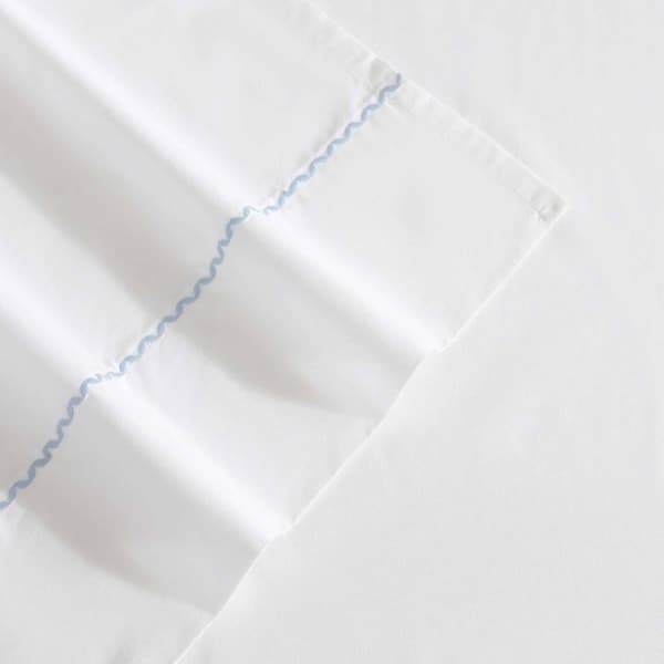 Laura Ashley Scallop Embroidered 100% Cotton Sheet Set
