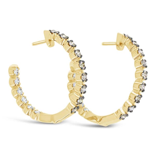 Le Vian Chocolatier&#40;R&#41; Chocolate & Vanilla Diamond Hoop Earrings - image 