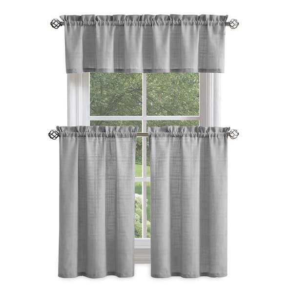 Martha Stewart Bedford Tier And Valance Curtain Set