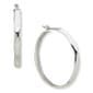 Nine West Silver-Tone Flat Wavy Hoop Earrings - image 1