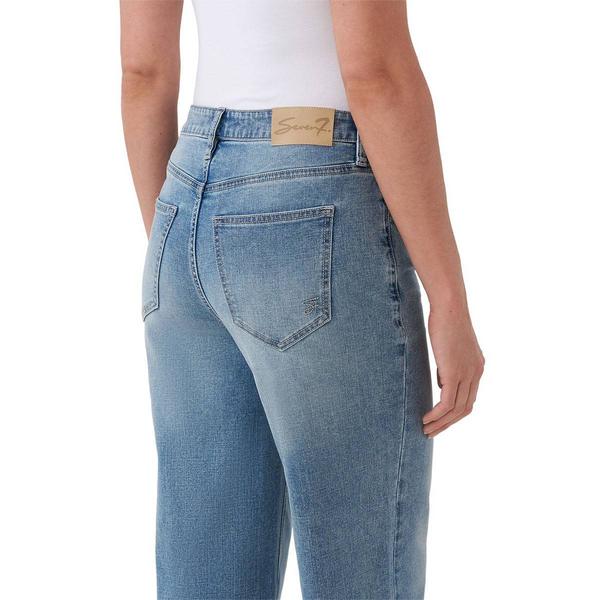 Womens Seven7 Baggy Cuffed Wide Leg Jeans