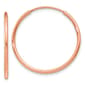 Gold Classics&#40;tm&#41; 22mm. 14kt Rose Gold Polished Hoop Earrings - image 1