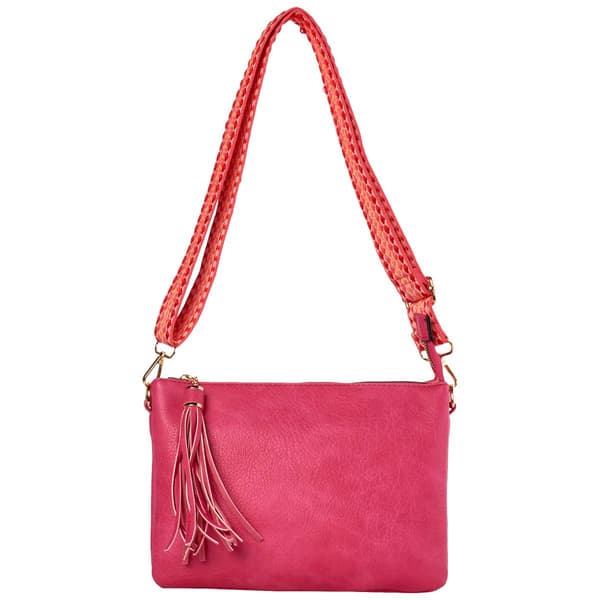 DS Fashion NY Triple Gusset Crossbody - Hot Pink