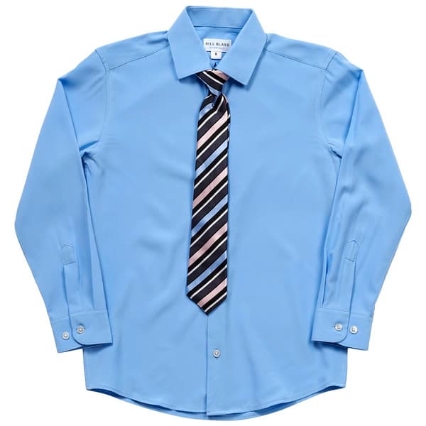 Boys &#40;8-20&#41; Bill Blass Dress Shirt & Tie Set - Della Robbia Blue