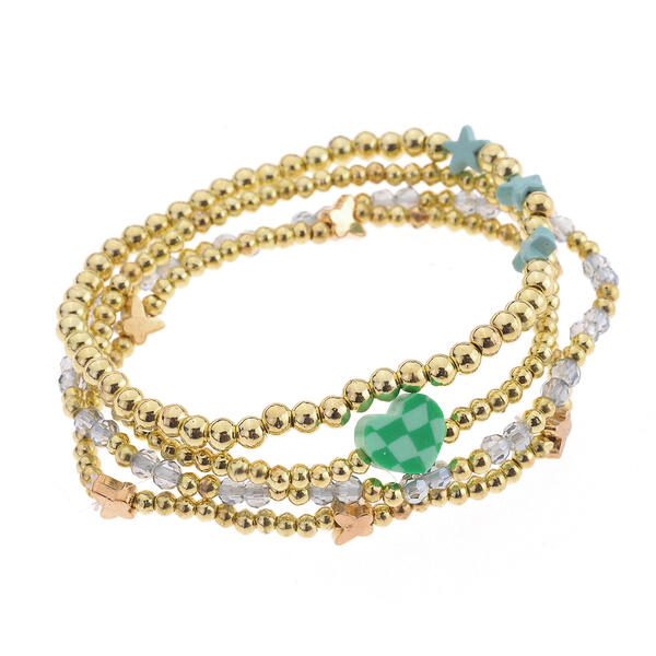 Ashley 4pc. Turquoise & Gold-Tone Bracelet Set - image 