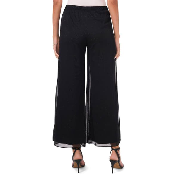 Petite MSK Glitter Mesh High Side Slit Palazzo Pants