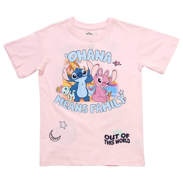 Girls (7-16) Disney Front & Back Stitch & Angel Embroidered Tee