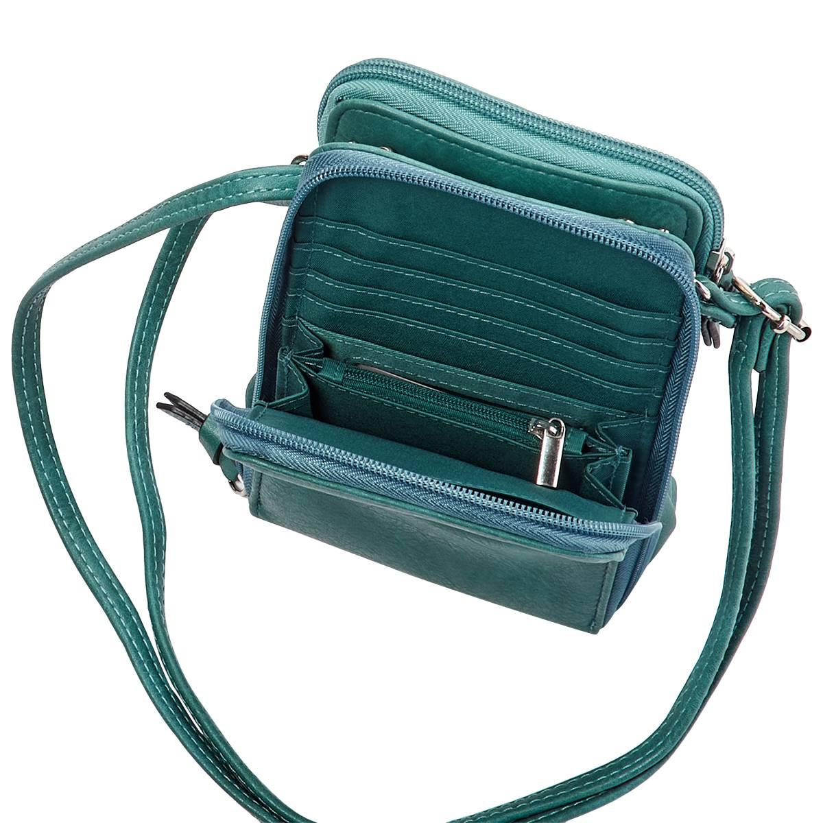 Bueno Waxy Calf Crossbody Wallet