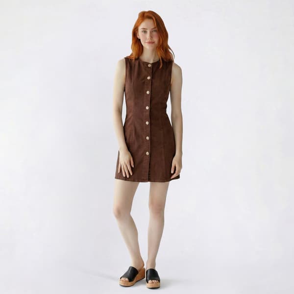 Juniors Love Tree Denim Contrast Princess Seam Skater Dress