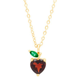 Gianni Argento Garnet & Green Spinel Apple Pendant Necklace