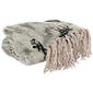 Mountain Ridge Winter Moose Fringe Popcorn Throw - image 2