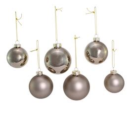 Kurt S. Adler 20pc. Shiny and Matte Pewter Glass Ball Ornaments
