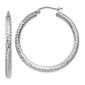 Gold Classics&#40;tm&#41; 14kt. White Gold 35mm Hoop Earrings - image 1