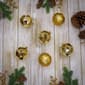 National Tree 10in. Gold Geometric Ornaments - Set of 6 - image 3