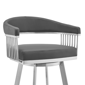 Armen Living Chelsea 25in. Faux Leather Swivel Counter Stool - image 4