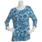 Womens Emily Daniels Folk Jacobean Floral Jacquard Tunic Blouse - image 2