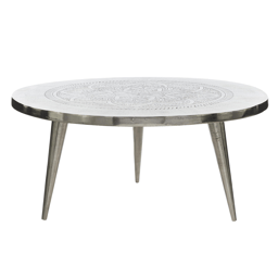 9th & Pike® Traditional Silver Aluminum Metal Coffee Table