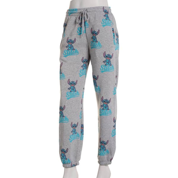 Juniors Allover Stitch Fleece Drawstring Waist Joggers - image 