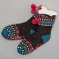 Womens MUK LUKS(R) Tall Cabin Slipper Socks w/ Poms - image 1