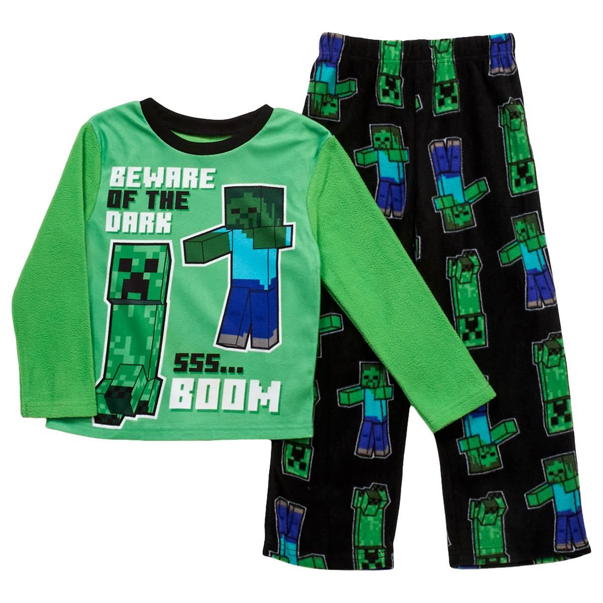 Boys Minecraft Zombie Creeper Pajama Set